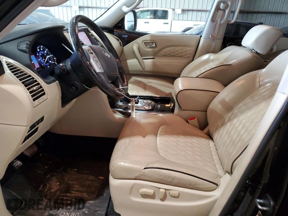 2018 Infiniti QX80 with VIN JN8AZ2NF1J9663887, listed as a Copart auction lot 66756394 with 81,628 mi miles and Salvage Title. Bid and sale history available at carsss.com. Image 7.