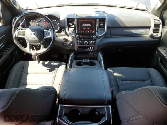 2021 Ram 1500 Big Horn with VIN 1C6SRFBT8MN586455, listed as a Copart auction lot 49481665 with 57,793 mi miles and Salvage Title. Bid and sale history available at carsss.com. Image 8.