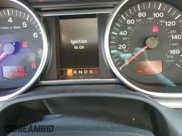2008 Audi Q7 4.2L Premium with VIN WA1BV74L78D031543, listed as a Copart auction lot 60248224 with 102,023 mi miles and Salvage Title. Bid and sale history available at carsss.com. Image 9.