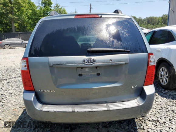 2008 Kia Sedona LX with VIN KNDMB233186248098, listed as a Copart auction lot 50061414 with 235,832 mi miles and Clean Title. Bid and sale history available at carsss.com. Image 6.