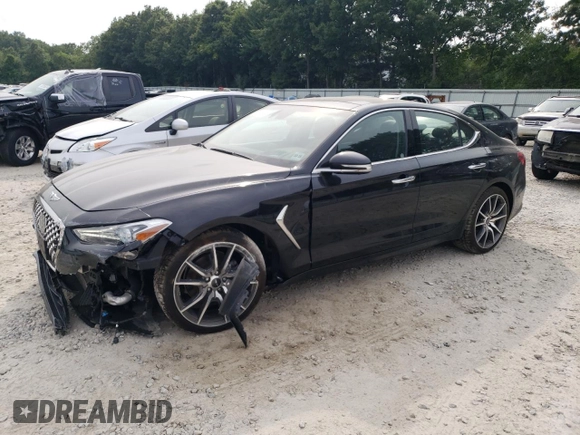 2020 Genesis G70 2.0T z VIN KMTG44LA8LU053493, wystawiony jako Copart lot #63290514 z przebiegiem 51 108 mil mil oraz Szkoda całkowita • Salvage title. Historia ofert i sprzedaży dostępna na DreamBid. Obrazek 1.
