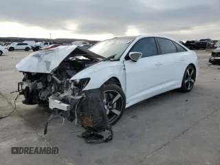 2021 Audi A6 Premium Plus with VIN WAUL2AF22MN058042, listed as a Copart auction lot 43422035 with 77,227 mi miles and Salvage Title. Bid and sale history available at carsss.com. Image 1.