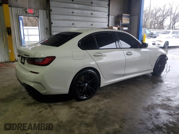 2021 BMW 3 Series M340i xDrive with VIN 3MW5U9J02M8B60533, listed as a Copart auction lot 84322494 with 0 mi miles and Salvage Title. Bid and sale history available at carsss.com. Image 3.