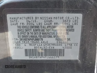 2015 Nissan Sentra SV z VIN 3N1AB7AP4FL666179, wystawiony jako IAAI lot #42520092 z przebiegiem 76 314 mil mil oraz . Historia ofert i sprzedaży dostępna na DreamBid. Obrazek 9.