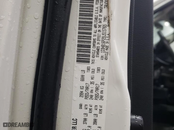 2009 Dodge Ram 1500 SLT with VIN 1D3HB16P29J515765, listed as a Copart auction lot 43412785 with 345,710 mi miles and Salvage Title. Bid and sale history available at carsss.com. Image 12.