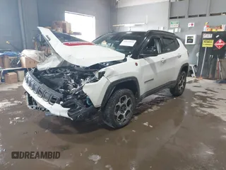 2022 Jeep Compass Trailhawk with VIN 3C4NJDDB8NT199704, listed as a IAAI auction lot 41611028 with 27,247 mi miles and . Bid and sale history available at DreamBid. Image 17.