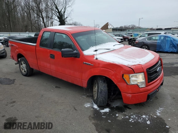 2014 Ford F-150 XL with VIN 1FTFX1EF8EFC59266, listed as a Copart auction lot 89158845 with 176,448 mi miles and Salvage Title. Bid and sale history available at carsss.com. Image 4.