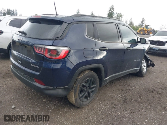 2018 Jeep Compass Sport with VIN 3C4NJCAB3JT411580, listed as a IAAI auction lot 42300505 with Not provided miles and . Bid and sale history available at DreamBid. Image 4.
