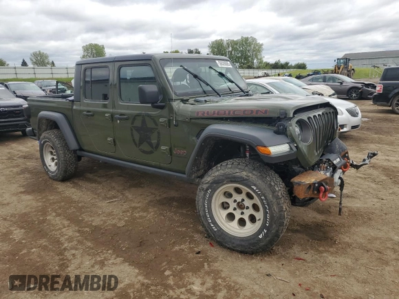 2021 Jeep Gladiator Rubicon with VIN 1C6JJTBM6ML580028, listed as a Copart auction lot 56526085 with 55,462 mi miles and Salvage title. Bid and sale history available at DreamBid. Image 4.