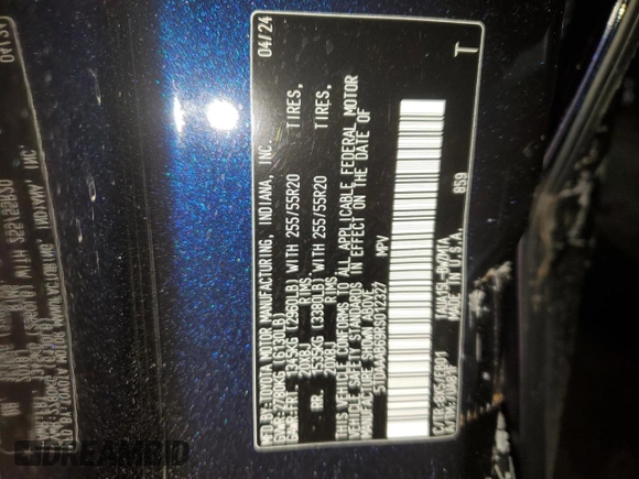 2024 Lexus TX 350 z VIN 5TDAAAB69RS012327, wystawiony jako Copart lot #46971175 z przebiegiem Nie podano mil oraz Szkoda całkowita • Salvage title. Historia ofert i sprzedaży dostępna na DreamBid. Obrazek 15.