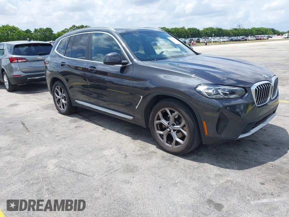 2024 BMW X3 sDrive30i with VIN 5UX43DP09R9T81912, listed as a IAAI auction lot 42190431 with 35,836 mi miles and . Bid and sale history available at DreamBid. Image 1.