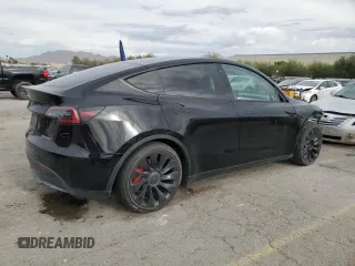 2022 Tesla Model Y Performance with VIN 7SAYGDEF1NF407985, listed as a Copart auction lot 53831325 with 41,225 mi miles and Salvage title. Bid and sale history available at DreamBid. Image 3.