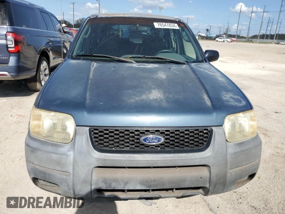 2001 Ford Escape XLS with VIN 1FMYU01BX1KB53168, listed as a Copart auction lot 76547834 with 71,025 mi miles and Salvage title. Bid and sale history available at DreamBid. Image 5.