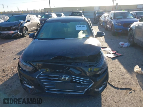 2022 Hyundai Accent Limited with VIN 3KPC34A67NE157277, listed as a IAAI auction lot 41810858 with 39,903 mi miles. Bid and sale history available at carsss.com. Image 12.