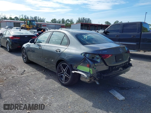 2024 Mercedes-Benz C 300 with VIN W1KAF4HB7RR232142, listed as a IAAI auction lot 41155995 with 1,109 mi miles and . Bid and sale history available at DreamBid. Image 3.