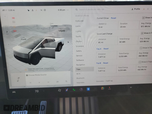 2024 Tesla Cybertruck Cyberbeast z VIN 7G2CEHEE8RA037002, wystawiony jako Copart lot #51112195 z przebiegiem 7477 mil mil oraz Szkody całkowita. Historia ofert i sprzedaży dostępna na DreamBid. Obrazek 9.