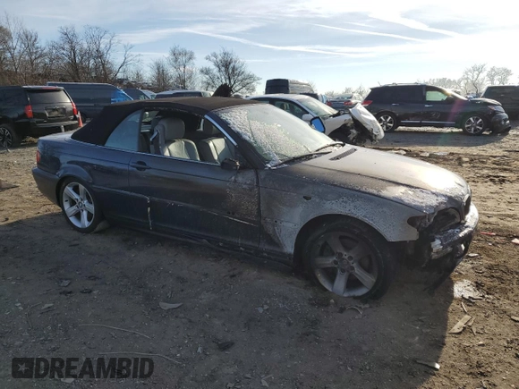 2005 BMW 3 Series 325Ci with VIN WBABW33485PL36210, listed as a Copart auction lot 86103064 with 115,715 mi miles and Salvage Title. Bid and sale history available at carsss.com. Image 4.