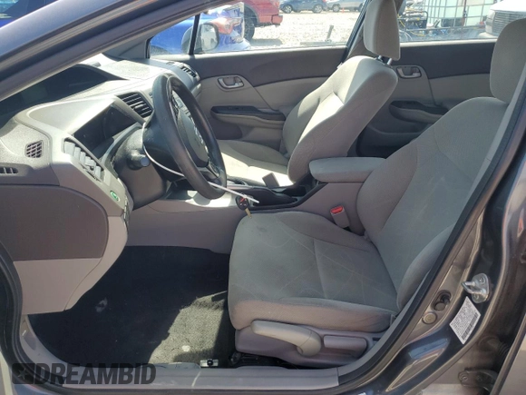 2012 Honda Civic LX with VIN 2HGFB2F57CH555578, listed as a Copart auction lot 52369765 with 196,032 mi miles and Salvage Title. Bid and sale history available at DreamBid. Image 7.