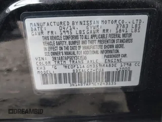 2014 Nissan Sentra SR with VIN 3N1AB7AP9EY243535, listed as a IAAI auction lot 41469256 with 139,078 mi miles and . Bid and sale history available at DreamBid. Image 9.