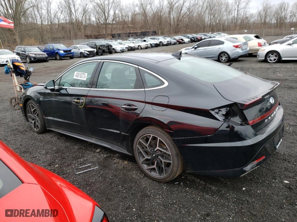 2023 Hyundai Sonata N Line with VIN KMHL14JC6PA260932, listed as a Copart auction lot 43610373 with 1,833 mi miles and Salvage Title. Bid and sale history available at carsss.com. Image 2.