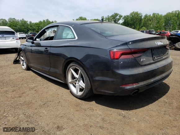 2019 Audi A5 Coupe Premium with VIN WAUSNAF51KA061967, listed as a Copart auction lot 57387054 with 43,357 mi miles and Salvage Title. Bid and sale history available at carsss.com. Image 2.