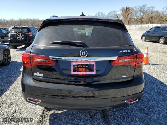 2014 Acura MDX Tech Pkg with VIN 5FRYD4H40EB013800, listed as a Copart auction lot 49662435 with 96,820 mi miles and Salvage Title. Bid and sale history available at carsss.com. Image 6.