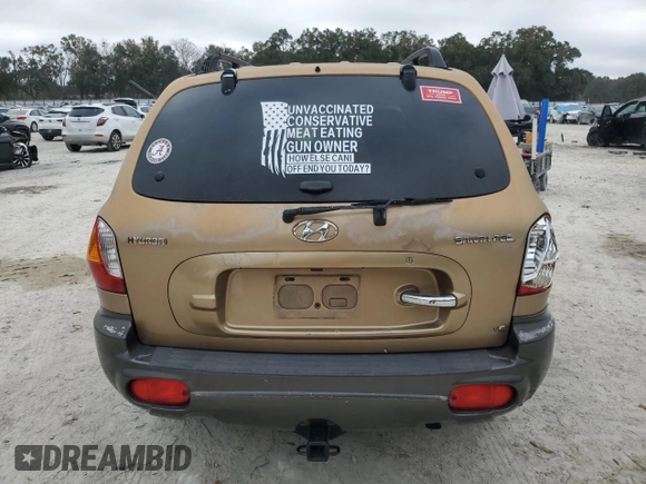 2001 Hyundai Santa Fe GLS with VIN KM8SC83D61U039954, listed as a Copart auction lot 86175224 with 378,265 mi miles and Salvage Title. Bid and sale history available at carsss.com. Image 6.