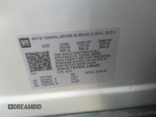 2022 GMC Terrain SLE with VIN 3GKALTEV9NL148423, listed as a IAAI auction lot 41731672 with 133,752 mi miles and . Bid and sale history available at DreamBid. Image 9.
