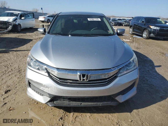 2017 Honda Accord Sedan LX with VIN 1HGCR2F35HA276987, listed as a Copart auction lot 42981745 with 66,288 mi miles and Salvage Title. Bid and sale history available at carsss.com. Image 5.