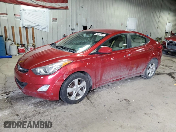 2013 Hyundai Elantra GLS z VIN KMHDH4AE0DU864391, wystawiony jako Copart lot #46890505 z przebiegiem 87 186 mil mil oraz Czysty tytuł • Clean title. Historia ofert i sprzedaży dostępna na DreamBid. Obrazek 1.