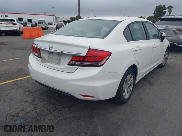 2015 Honda Civic LX with VIN 2HGFB2F53FH561723, listed as a IAAI auction lot 42163448 with 55,704 mi miles. Bid and sale history available at carsss.com. Image 4.