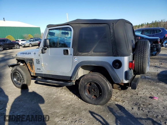 2006 Jeep Wrangler SE with VIN 1J4FA29156P769781, listed as a Copart auction lot 43498595 with 0 mi miles and Non Repairable. Bid and sale history available at carsss.com. Image 2.
