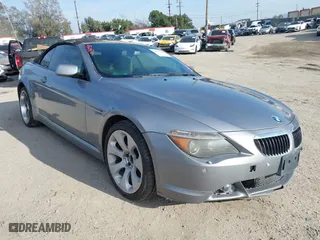 2007 BMW 6 Series 650i with VIN WBAEK13547CN82672, listed as a IAAI auction lot 40927402 with 183,197 mi miles. Bid and sale history available at carsss.com. Image 1.