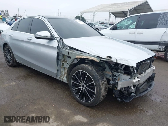 2021 Mercedes-Benz C 300 with VIN W1KWF8DB7MR647862, listed as a IAAI auction lot 42183785 with 29,462 mi miles and . Bid and sale history available at DreamBid. Image 1.