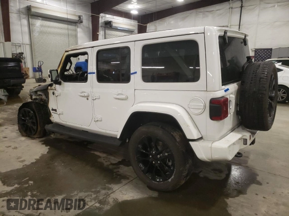 2021 Jeep Wrangler Unlimited Sahara High Altitude with VIN 1C4HJXEM0MW701659, listed as a Copart auction lot 86543654 with Not provided miles and Salvage title. Bid and sale history available at DreamBid. Image 2.