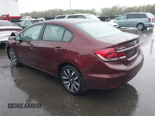 2014 Honda Civic Sedan EX-L with VIN 2HGFB2F92EH525037, listed as a IAAI auction lot 41914340 with 57,927 mi miles. Bid and sale history available at carsss.com. Image 3.