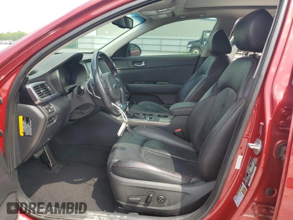 2016 Kia Optima SX Turbo with VIN 5XXGW4L27GG095764, listed as a Copart auction lot 54824235 with 87,231 mi miles and Salvage title. Bid and sale history available at DreamBid. Image 7.