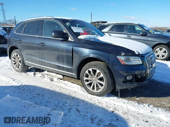 2014 Audi Q5 Premium Plus with VIN WA1LFAFP9EA115682, listed as a IAAI auction lot 41260091 with 145,744 mi miles. Bid and sale history available at carsss.com. Image 1.