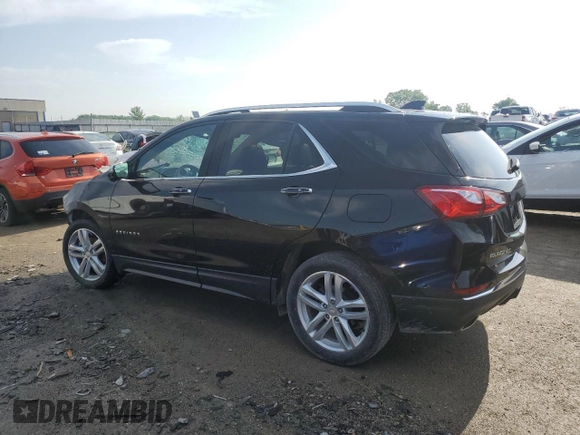 2019 Chevrolet Equinox Premier z VIN 3GNAXYEX9KL399167, wystawiony jako Copart lot #57021775 z przebiegiem Nie podano mil oraz Szkoda całkowita • Salvage title. Historia ofert i sprzedaży dostępna na DreamBid. Obrazek 2.