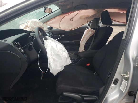 2013 Honda Civic Sdn LX with VIN 19XFB2F51DE265946, listed as a Copart auction lot 84639884 with 0 mi miles and Salvage Title. Bid and sale history available at carsss.com. Image 7.