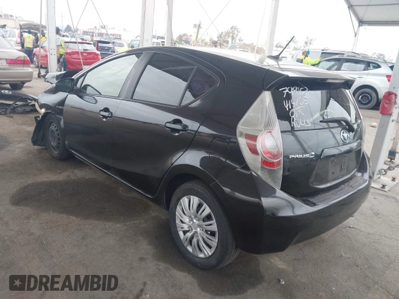 2012 Toyota Prius One with VIN JTDKDTB39C1021255, listed as a IAAI auction lot 42044059 with 190,989 mi miles. Bid and sale history available at carsss.com. Image 3.