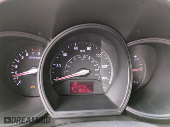 2013 Kia Rio EX with VIN KNADN4A38D6165846, listed as a Copart auction lot 61472955 with 180,536 mi miles and Salvage title. Bid and sale history available at DreamBid. Image 9.