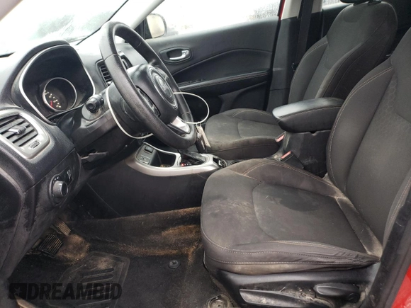 2017 Jeep Compass Sport with VIN 3C4NJCAB7HT668302, listed as a Copart auction lot 86572424 with 217,437 mi miles and Salvage Title. Bid and sale history available at carsss.com. Image 7.
