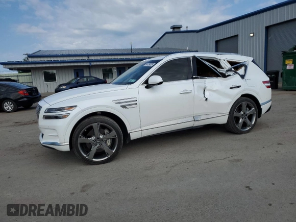 2024 Genesis GV80 with VIN KMUHCESC9RU163909, listed as a Copart auction lot 64429035 with 12,338 mi miles and Salvage title. Bid and sale history available at DreamBid. Image 1.