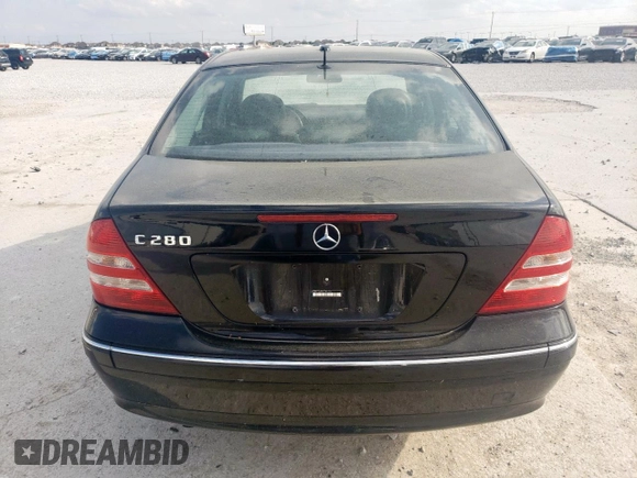 2006 Mercedes-Benz C 280 Luxury with VIN WDBRF54H66F801331, listed as a Copart auction lot 55140345 with 143,157 mi miles and Salvage title. Bid and sale history available at DreamBid. Image 6.