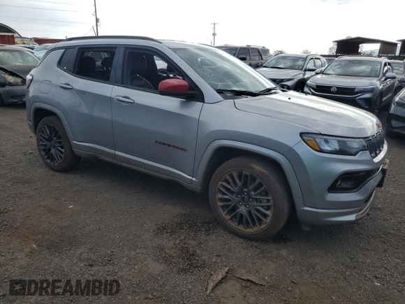 2023 Jeep Compass (RED) Edition with VIN 3C4NJDCN8PT543546, listed as a Copart auction lot 45246525 with 22,135 mi miles and Salvage Title. Bid and sale history available at carsss.com. Image 4.