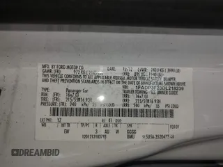 2013 Ford Focus SE with VIN 1FADP3F23DL218239, listed as a IAAI auction lot 42331440 with 156,501 mi miles and . Bid and sale history available at DreamBid. Image 9.