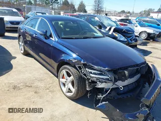 2014 Mercedes-Benz CLS-Class CLS 550 with VIN WDDLJ9BB7EA100634, listed as a IAAI auction lot 41638625 with 97,409 mi miles. Bid and sale history available at carsss.com. Image 1.