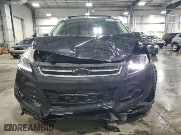 2015 Ford Escape Titanium with VIN 1FMCU9J96FUA43340, listed as a Copart auction lot 55756395 with 142,039 mi miles and Salvage Title. Bid and sale history available at DreamBid. Image 5.