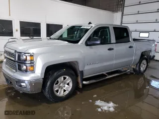 2014 Chevrolet Silverado 1500 LT with VIN 3GCUKREH8EG206412, listed as a Copart auction lot 48347925 with 222,670 mi miles and Clean Title. Bid and sale history available at carsss.com. Image 1.